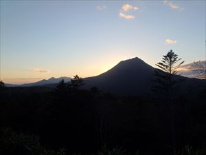 双岳台の夕日 美しい