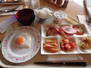 朝食をおいしくいただく