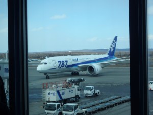 今日搭乗する 大きな機体の787