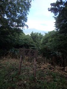 有珠山と昭和新山が見える