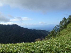 海の向こうに駒ヶ岳