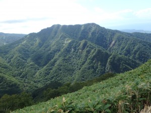 裏から見た逞しい稀府岳