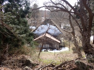 屋根に雪