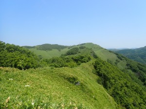 遠くに登山者