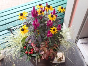 花を売っている