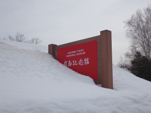 雪に埋もれる